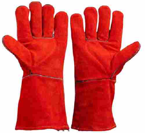 Comfortable And Washable Plain Full Finger Leather Safety Hand Gloves