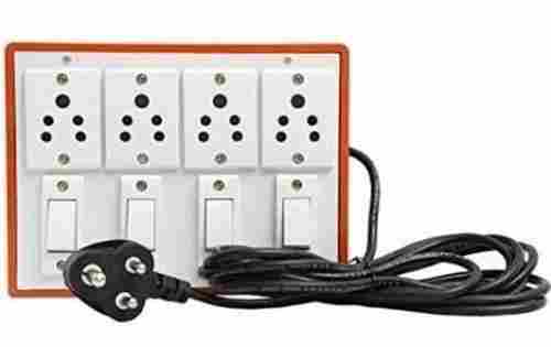 8 X 6 X 2 Inches Rectangular Plastic Electrical Switch Board With 2 Meter Cord