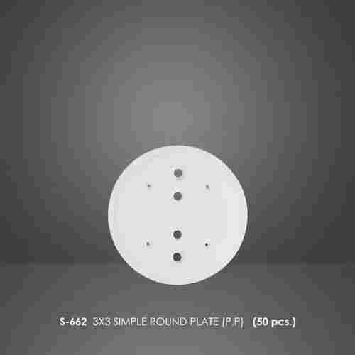 Wall Hanging S-662 3x3 Simple Round Plate For Electrical Fitting