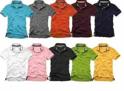 Men Plain Cotton Polo Neck T Shirt For Casual Wear