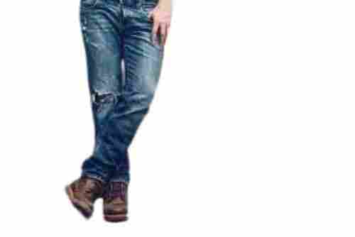 Causal Wear Regular Fit Plain Dyed Denim Straight Jeans For Men