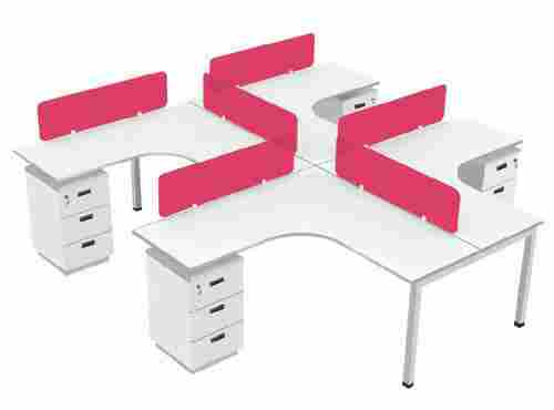 L-Corner Open Desking For Office With Plywood Thickness 25 mm