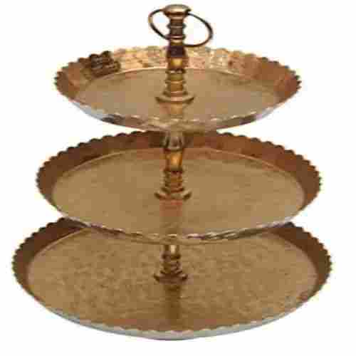 Corrosion Resistant Aluminium Nickle Plated 3 Tier Round Cake Stand