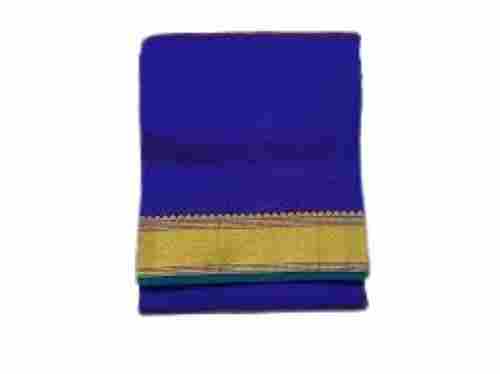 Ladies Plain Pattern Casual Wear South Style Pure Cotton Silk Saree