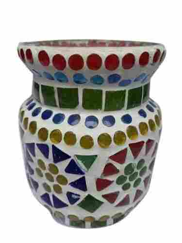 Multicolor Marble Handicraft Flower Pot Use For Home Decoration