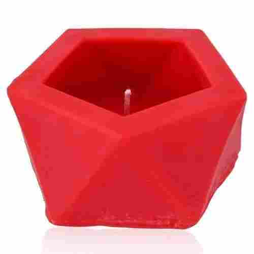7-8 Inches Handmade Red Square Paraffin Wax Candle