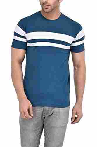 Short Sleeve Designer Fashion Round Neck Striped T-Shirt For Men