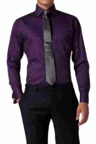 Formal Wear Full Sleeves Slim Fit Plain Pure Cotton Shirt For Mens