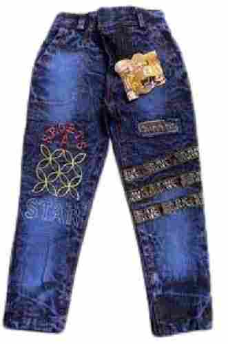 Printed Casual Wear Three Pockets Denim Jeans Kids Pants