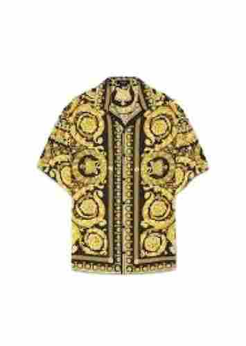 Short Sleeve Fancy Stylish Printed Casual Wear Silk Shirt For Men