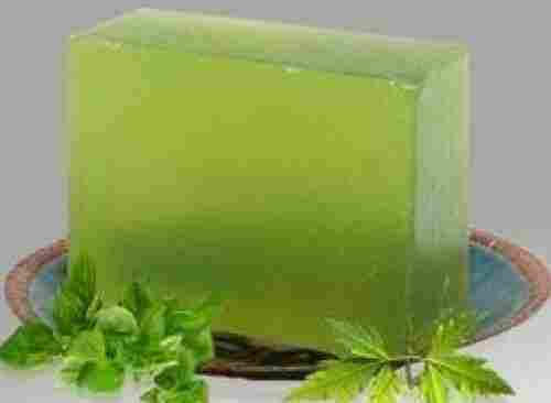 Unisex Non Medicated Handmade Transparent Green Herbal Soap