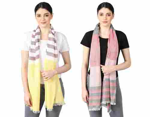 Export Quality Stylish Multicolor Reversible Handwoven Viscose Stole