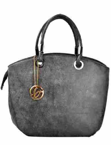 Zipper Closure Genuine Pu Leather Handbag For Ladies 