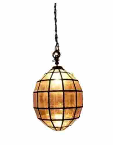 10X20 Inches 220 Volt Oval Glass And Metal Modern Hanging Lamp