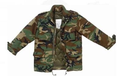 Multicolor 32 Inches Full Sleeve Printed Poly Cotton Army Jacket With Double Pocket