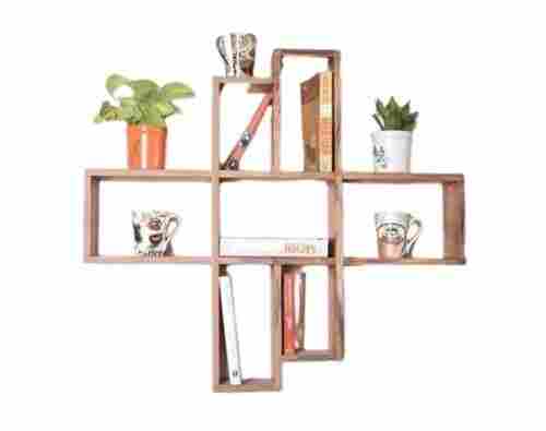 5 Feet Matt Finish Decorative Wall Mounted Wooden Shelf For Home Furniture