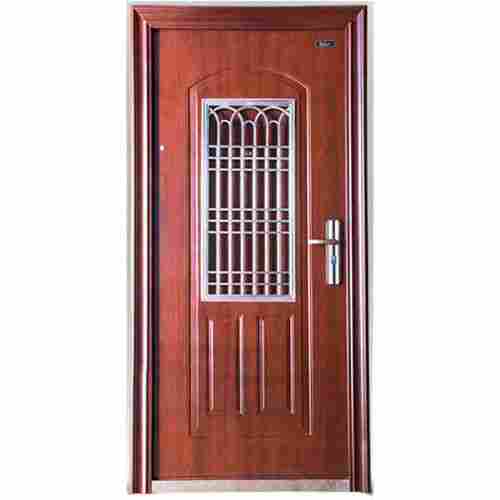 6 Foot 8 Mm Thick Polished Finished Hinged Designers Wooden Safety Door 