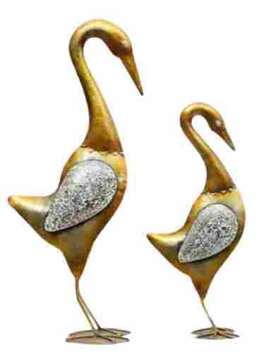 18.5 X 7.6 X 29 Inches Designer Iron Rajasthani Duck Show Pieces, Set Of 2 