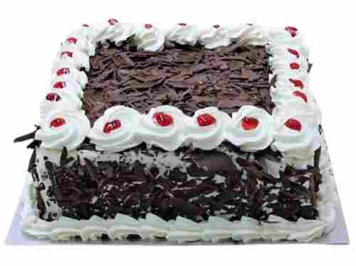 Sweet And Delicious Fresh Eggless Square Shaped Black Forest Cake