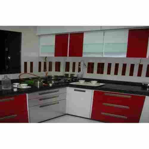 Indian Style Solid Wood Granite Counter Top Modular Kitchen Furniture