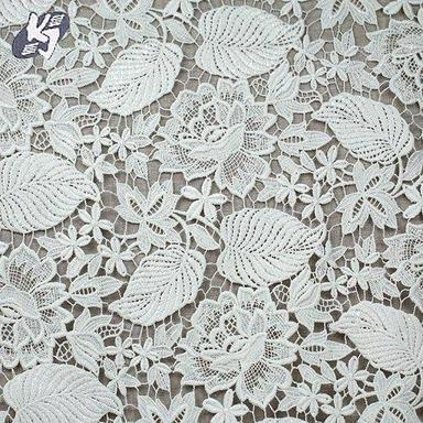 Charms Hand Work White Embroidered Fabric Use For Garments