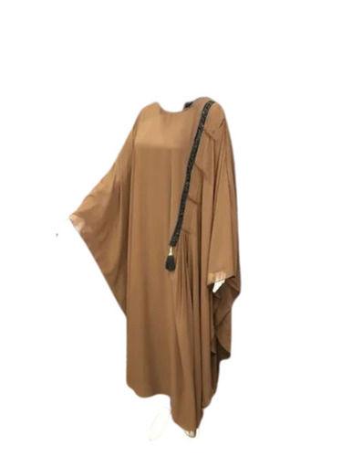 Plain Dyed Long Sleeve Plain Soft Light Weight Chiffon Abaya For Women Age Group: 18-30