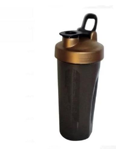 Black 700 Ml Round Matte Surface Plastic Gym Shaker Bottle