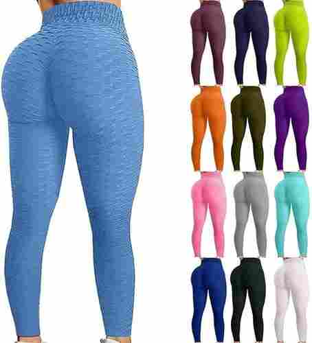 Casual Wear Slim Fit Plain Dyed Polyester Stretchable Leggings For Ladies