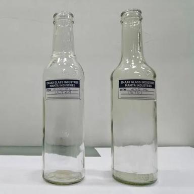 Lightweight Transparent Glass Round Shape Empty Bottle For Beverage