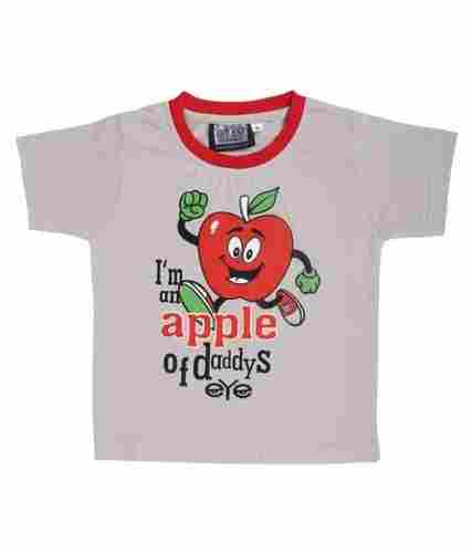 Breathable And Washable Printed Plain Cotton Short Sleeves T- Shirt For Kids