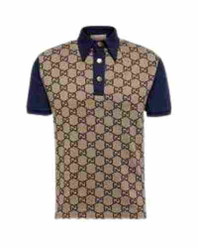 Fancy Trendy Short Sleeve Printed Casual Wear Cotton Polo T-Shirt For Men