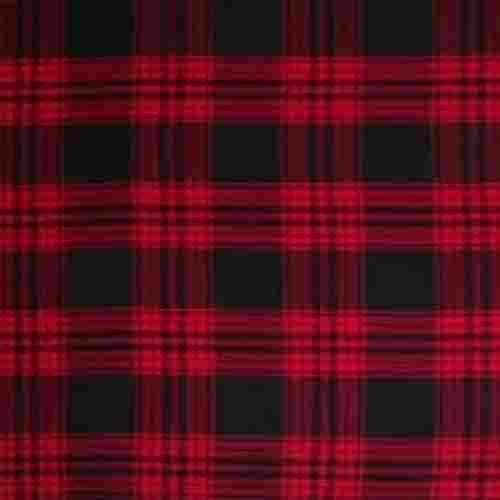 Red With Black Checked Auto Loom Fabric