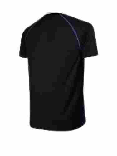 Round Neck Causal Wear Half Sleeve Plain Polyester Athletic T-Shirt For Men