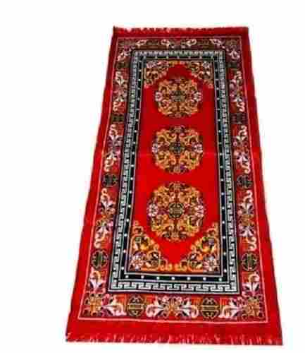 Hand Woven Rectangular Printed Anti Slip Silk Carpet 