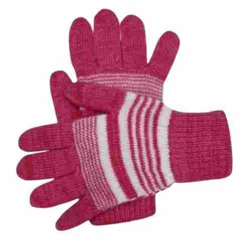 Kids Comfort Fit Soft And Warm Full Finger Printed Woolen Gloves