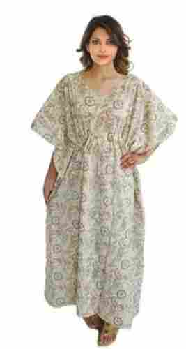 Regular Fit 3/4th Sleeves Summer And Casual Wear Cotton Printed Kaftan 