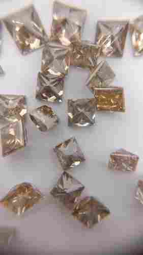 Princess Light Brown Cut Diamond For Making Jewelry