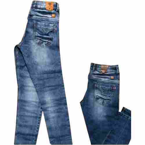 Machine Washable Casual Wear Men Stretchable Blue Denim Jeans