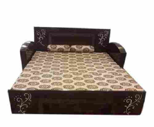 Rectangular Polished Finish Solid Wooden Convertible Designer Sofa Cum Bed