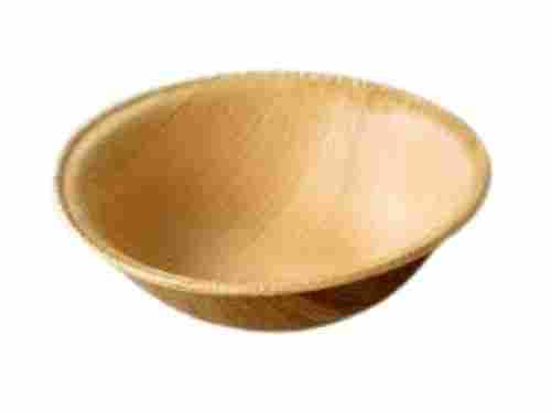 Plain Brown Medium Round Shape Areca Leaf Bowl