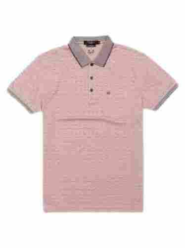 Boys Plain Polo Neck Polo Sleeve Peach Cotton Polo T Shirt