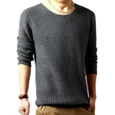 Men Round Neck Full Sleeves Plain Cotton T Shirt For Casual Wear Gender: Male
