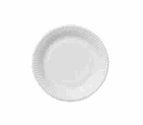 Eco-Friendly And Disposable Round Shape White Disposable Paper Plate For Snacks Serving