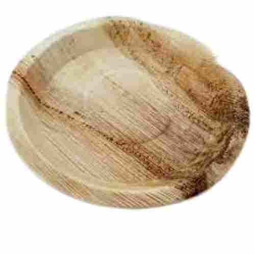 Plain Brown Eco Friendly Recyclable And Disposable Round Shape Areca Leaf Plate