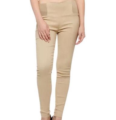 Ladies Slim Fit Breathable And Stretchable Plain Cotton Blend Jegging  Bust Size: Na Inch (In)