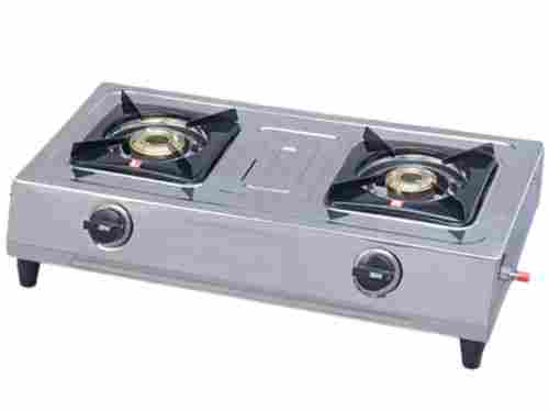 2.8x1.5 Foot Floor Mounted Stainless Steel Two Burner Gas Stove 