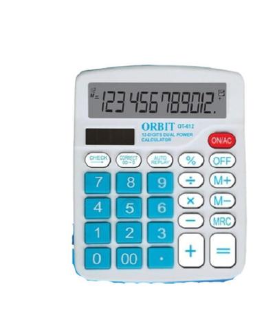 White Plastic Made Battery Accuracy Power Source Dual Power-Calculator