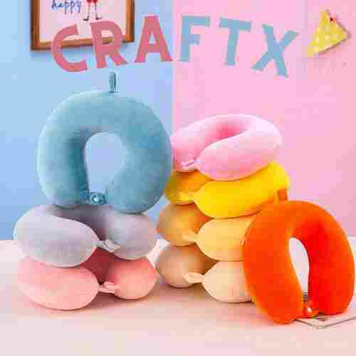 250-300 Grams Adjustable Plain Dyed Knitted Cotton Craftx Neck Pillow