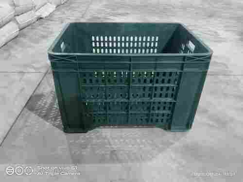 540 X 357 X 290 Mm Fruit And Vegetable Dark Green Plastic Crate