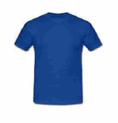 Short Sleeves Round Neck Plain Lycra T-Shirt For Mens